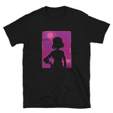 Cyberpunk Purple Silhouette Of Girl T-Shirt