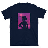 Cyberpunk Purple Silhouette Of Girl T-Shirt