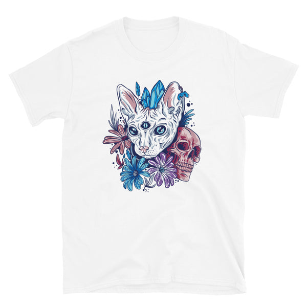 Mystical Cat & Skulls 3rd Eye Power & Wisdom T-Shirt